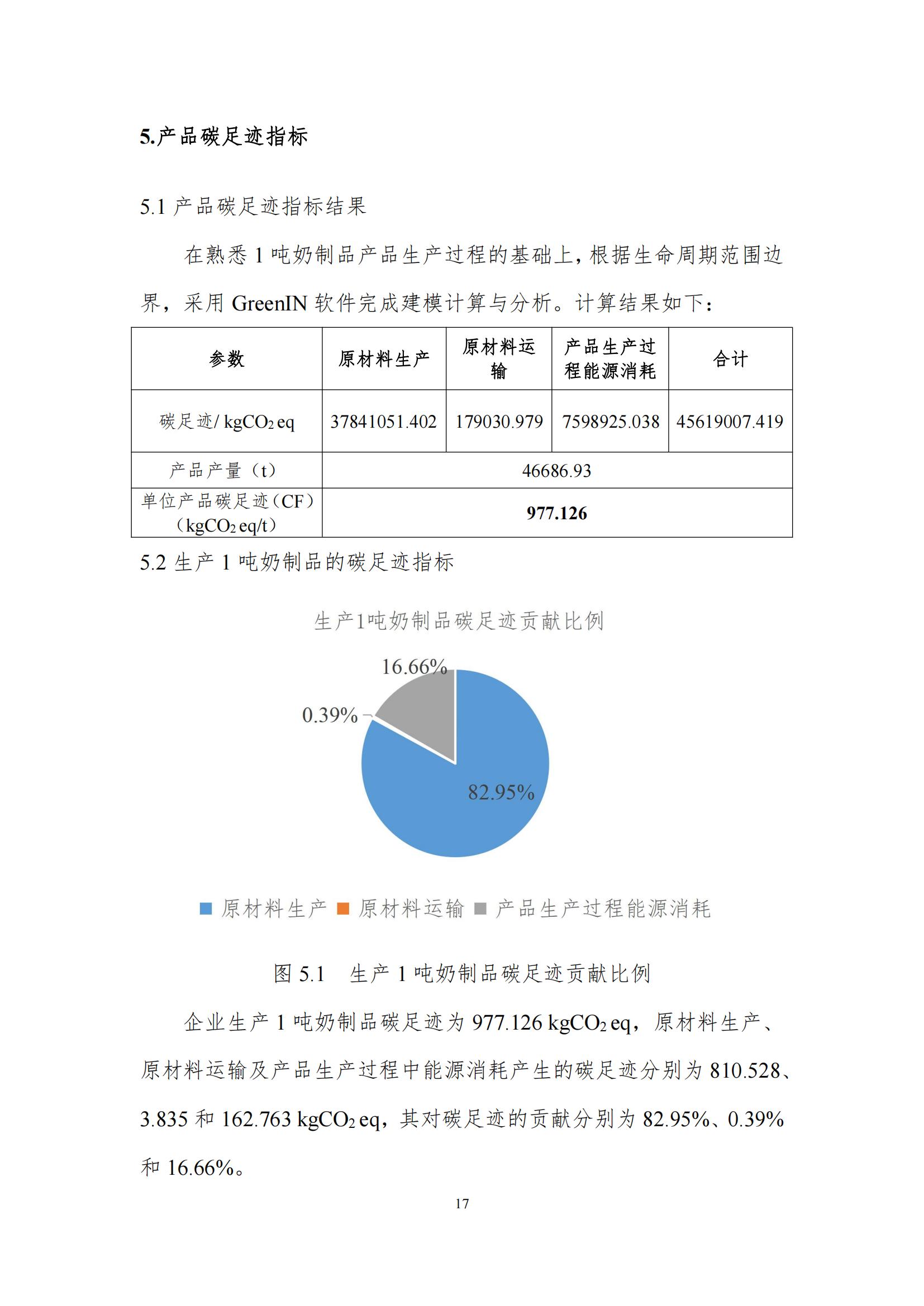 《郑州世界杯官方入口乳制品有限公司产品碳足迹报告》公示